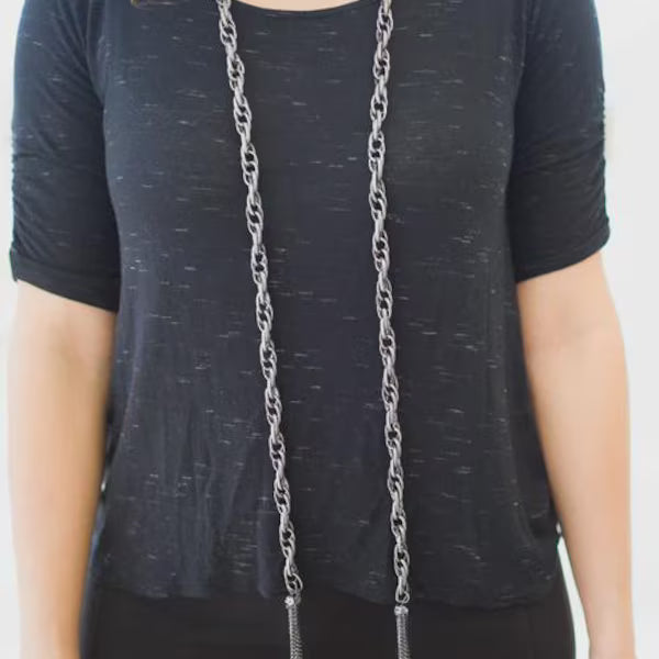 SCARFed for Attention – Gunmetal Necklace Set