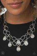 Show-Stopping Shimmer – White Necklace