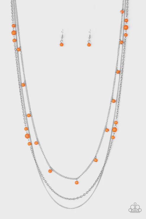 Laying The Groundwork – Orange Necklace Set