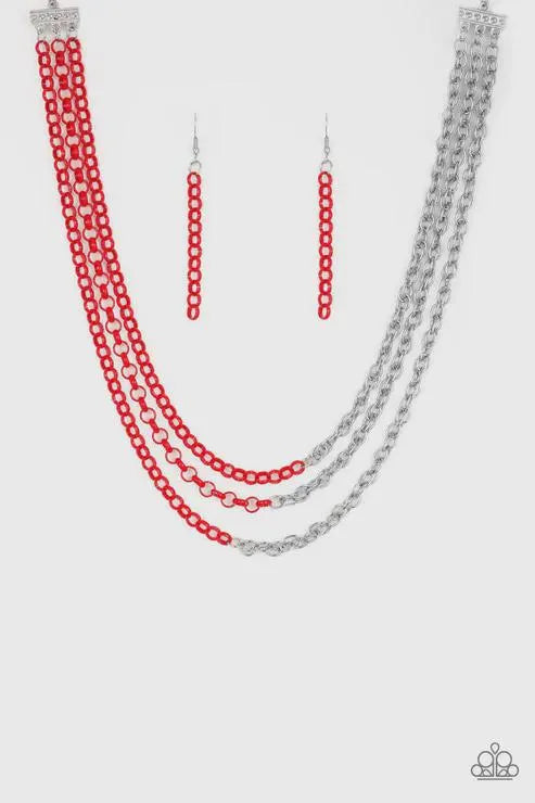 Turn Up The Volume – Red Necklace Set
