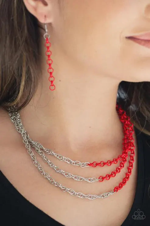 Turn Up The Volume – Red Necklace Set