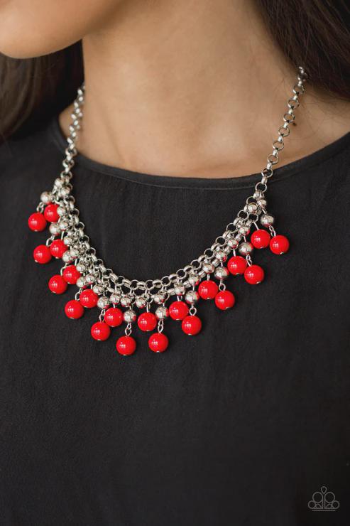 Friday Night Fringe – Red Necklace Set