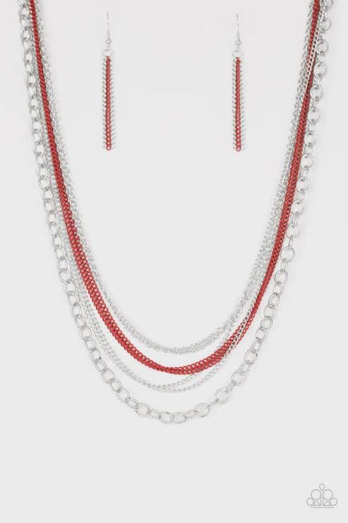 Intensely Industrial – Red Necklace Set