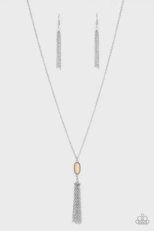 Tassel Tease – Brown Necklace