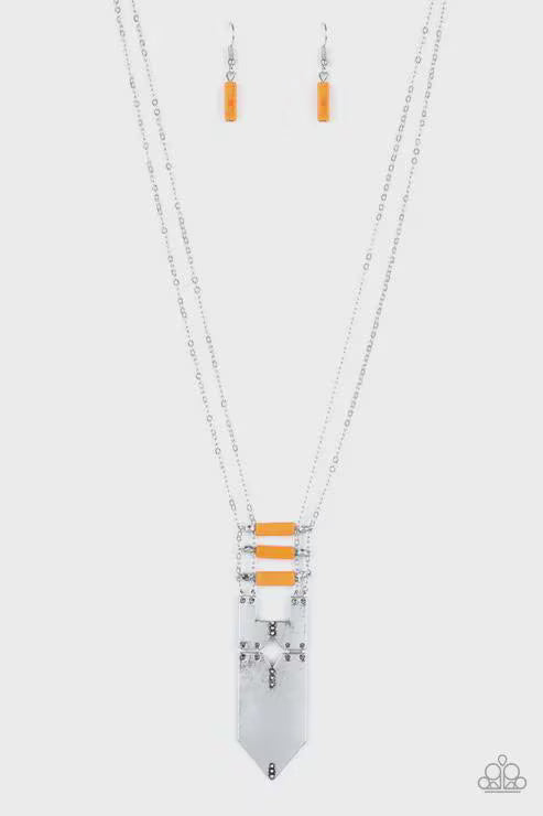 Triassic Era – Orange Necklace Set