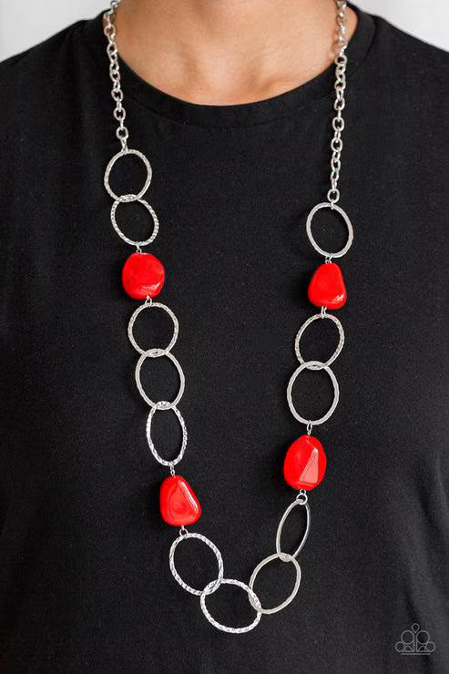 Modern Day Malibu – Red Necklace Set
