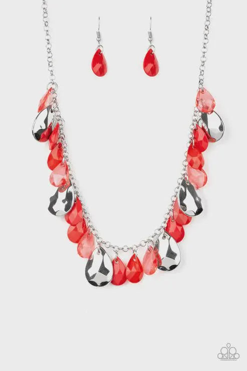 Hurricane Season – Red Necklace Set